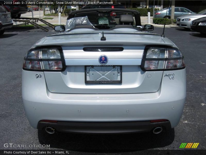 Snow Silver Metallic / Black/Parchment 2009 Saab 9-3 Aero Convertible