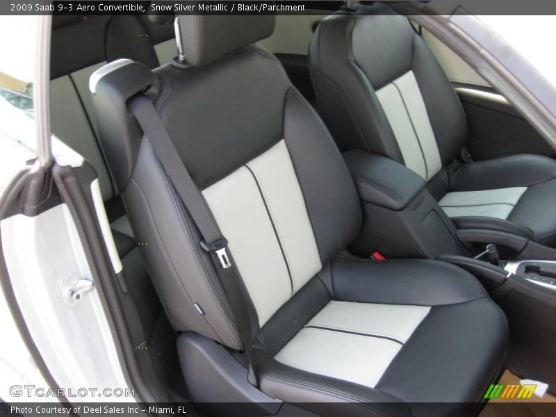Snow Silver Metallic / Black/Parchment 2009 Saab 9-3 Aero Convertible