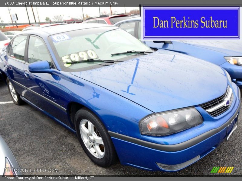 Superior Blue Metallic / Medium Gray 2003 Chevrolet Impala LS