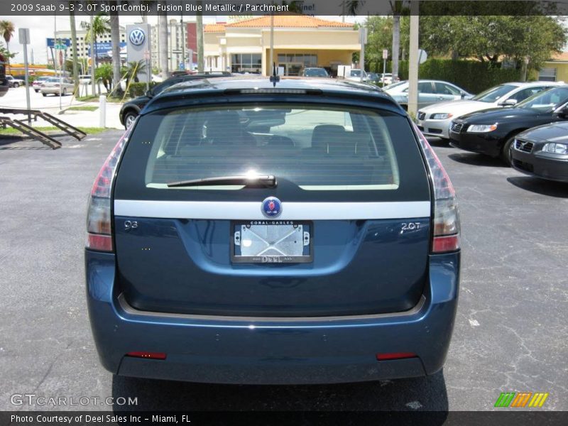 Fusion Blue Metallic / Parchment 2009 Saab 9-3 2.0T SportCombi