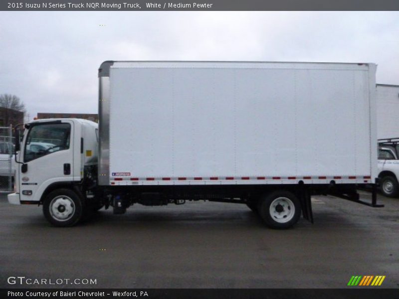 White / Medium Pewter 2015 Isuzu N Series Truck NQR Moving Truck