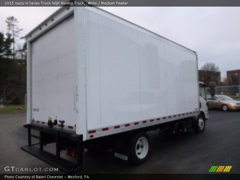 White / Medium Pewter 2015 Isuzu N Series Truck NQR Moving Truck