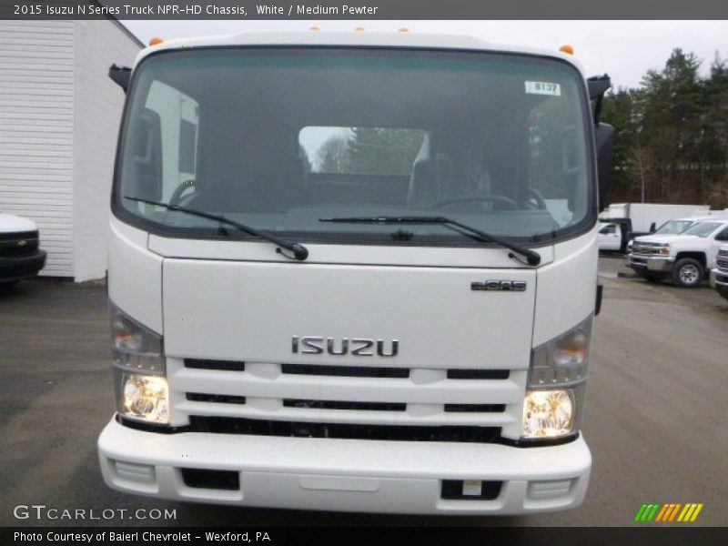 White / Medium Pewter 2015 Isuzu N Series Truck NPR-HD Chassis