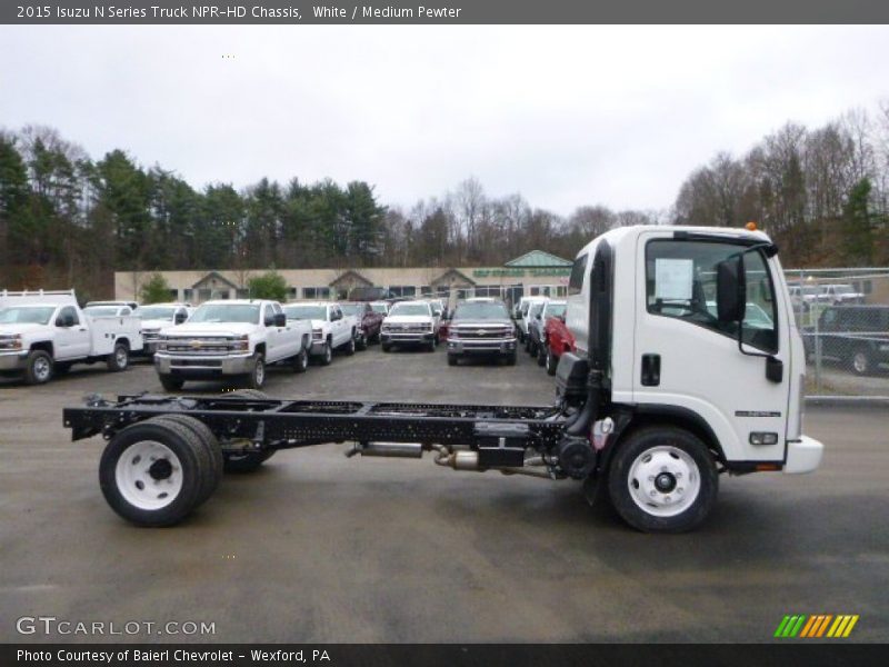 White / Medium Pewter 2015 Isuzu N Series Truck NPR-HD Chassis