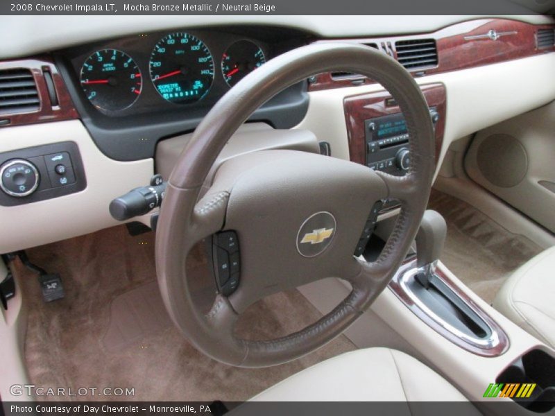 Mocha Bronze Metallic / Neutral Beige 2008 Chevrolet Impala LT