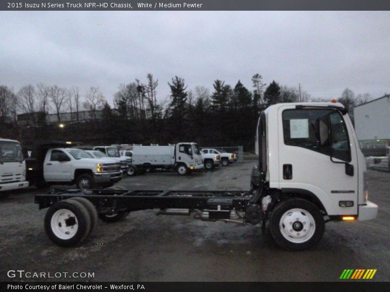 White / Medium Pewter 2015 Isuzu N Series Truck NPR-HD Chassis