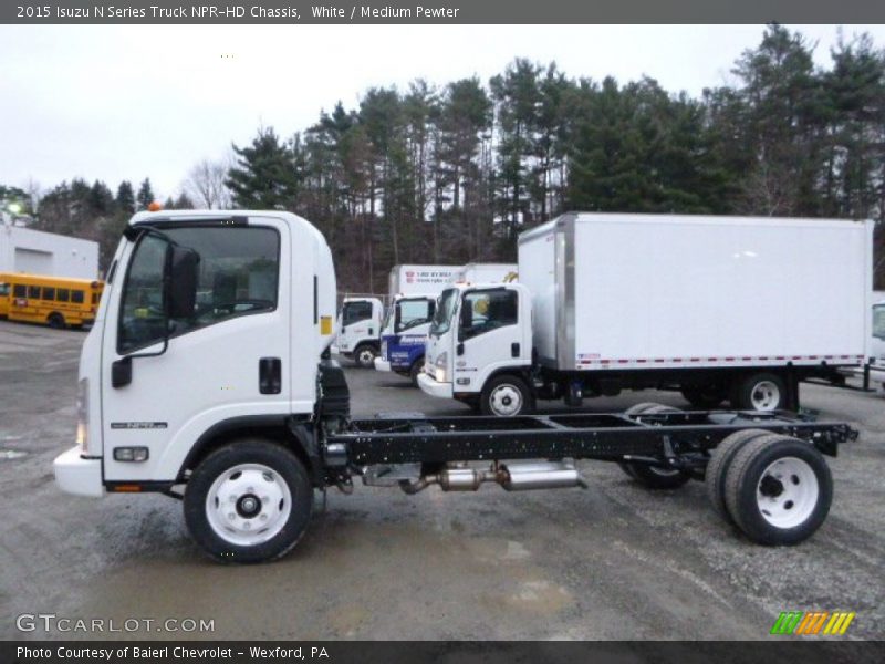 White / Medium Pewter 2015 Isuzu N Series Truck NPR-HD Chassis