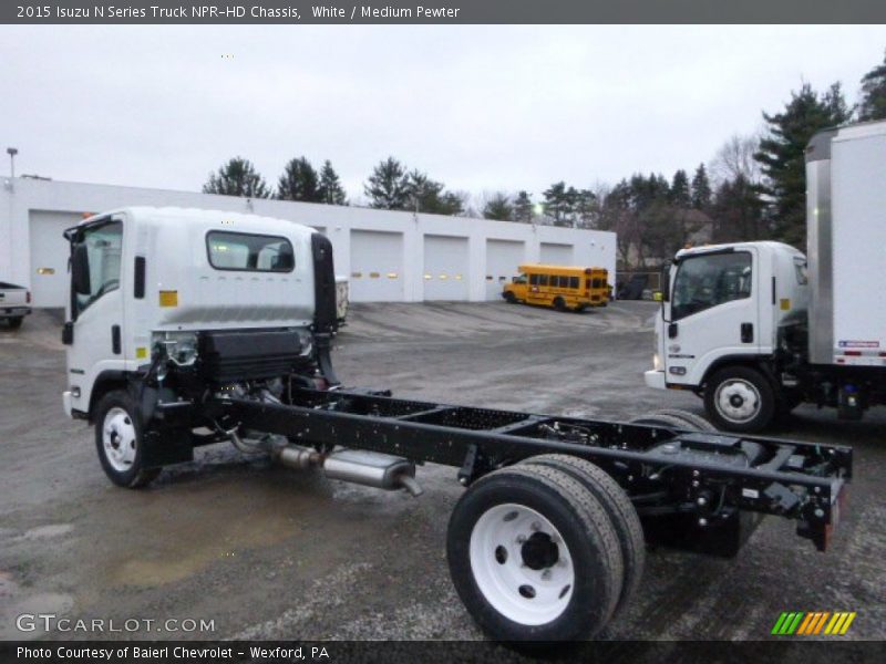 White / Medium Pewter 2015 Isuzu N Series Truck NPR-HD Chassis