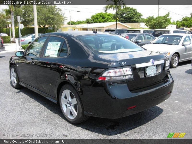 Black / Black 2009 Saab 9-3 2.0T Sport Sedan