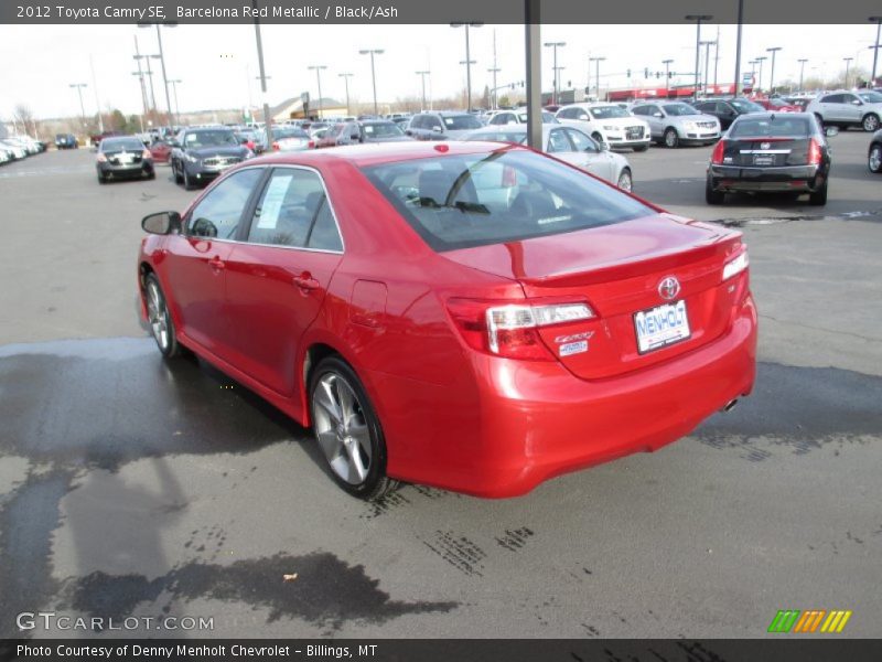 Barcelona Red Metallic / Black/Ash 2012 Toyota Camry SE