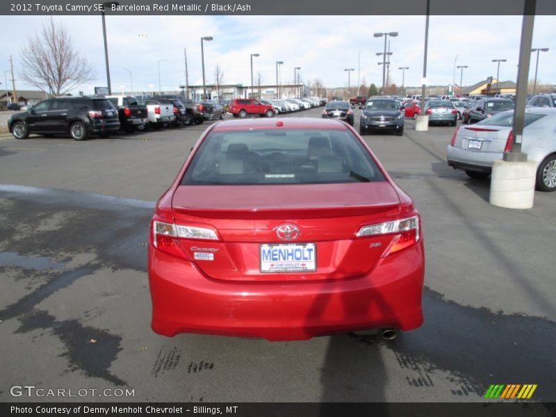 Barcelona Red Metallic / Black/Ash 2012 Toyota Camry SE