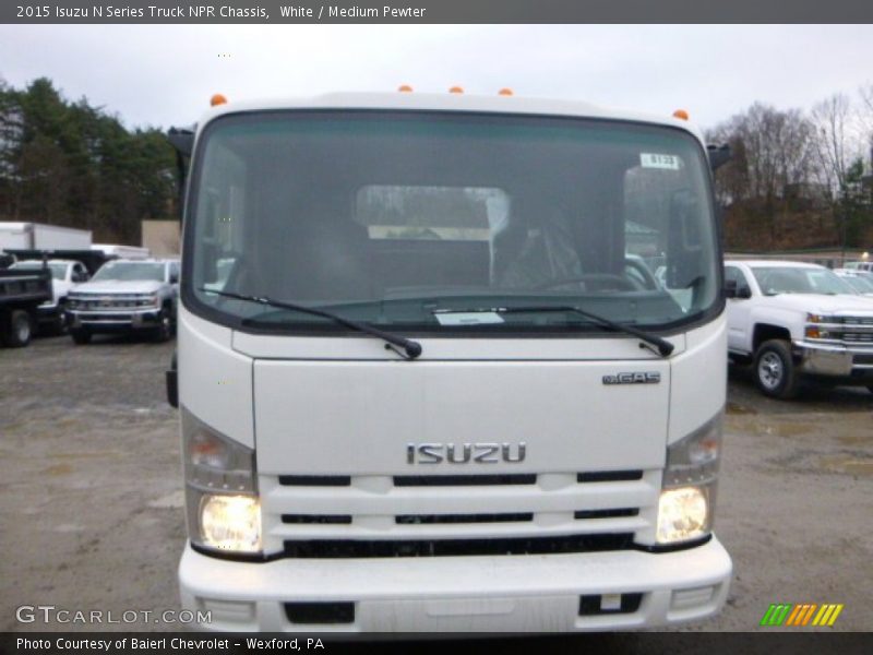 White / Medium Pewter 2015 Isuzu N Series Truck NPR Chassis