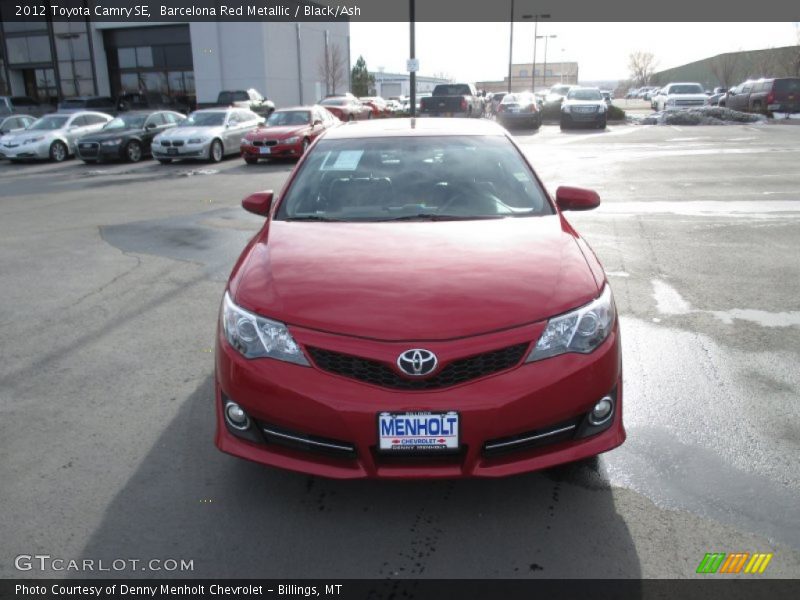 Barcelona Red Metallic / Black/Ash 2012 Toyota Camry SE