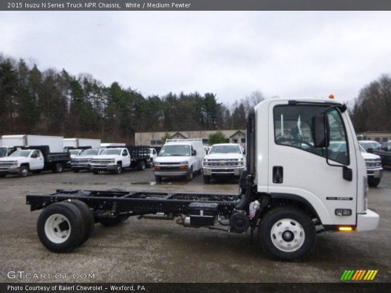 White / Medium Pewter 2015 Isuzu N Series Truck NPR Chassis