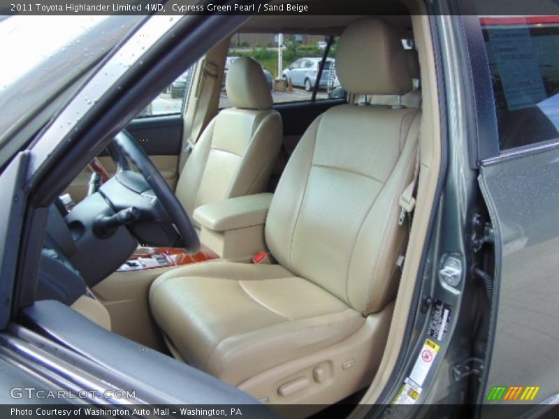 Cypress Green Pearl / Sand Beige 2011 Toyota Highlander Limited 4WD