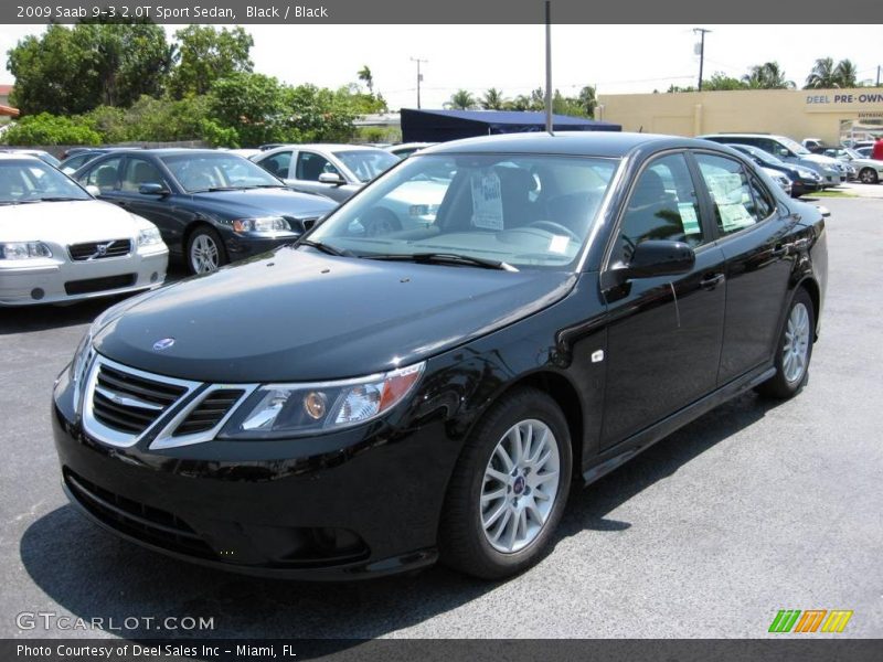 Black / Black 2009 Saab 9-3 2.0T Sport Sedan