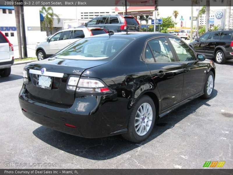 Black / Black 2009 Saab 9-3 2.0T Sport Sedan