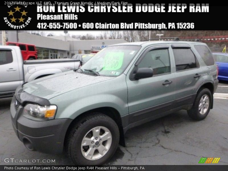 Titanium Green Metallic / Medium/Dark Flint 2007 Ford Escape XLT 4WD