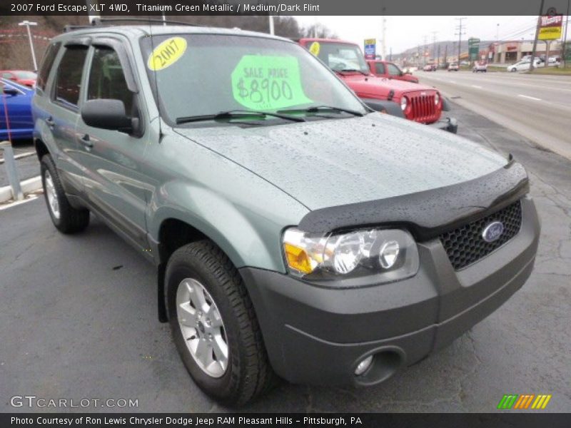 Titanium Green Metallic / Medium/Dark Flint 2007 Ford Escape XLT 4WD