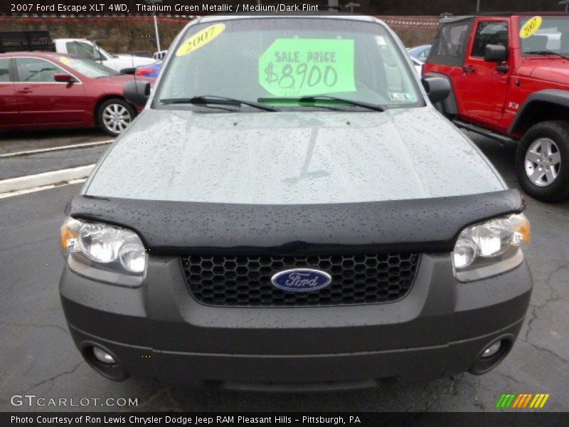Titanium Green Metallic / Medium/Dark Flint 2007 Ford Escape XLT 4WD