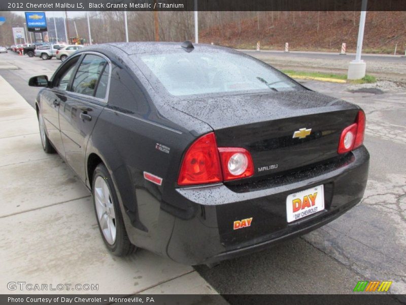 Black Granite Metallic / Titanium 2012 Chevrolet Malibu LS