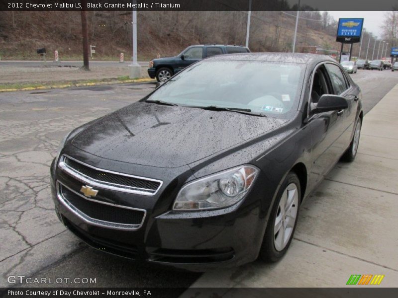 Black Granite Metallic / Titanium 2012 Chevrolet Malibu LS
