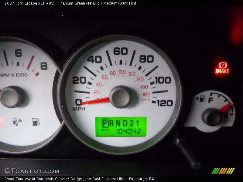 Titanium Green Metallic / Medium/Dark Flint 2007 Ford Escape XLT 4WD