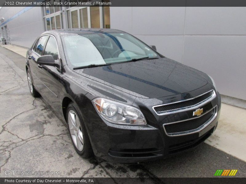 Black Granite Metallic / Titanium 2012 Chevrolet Malibu LS