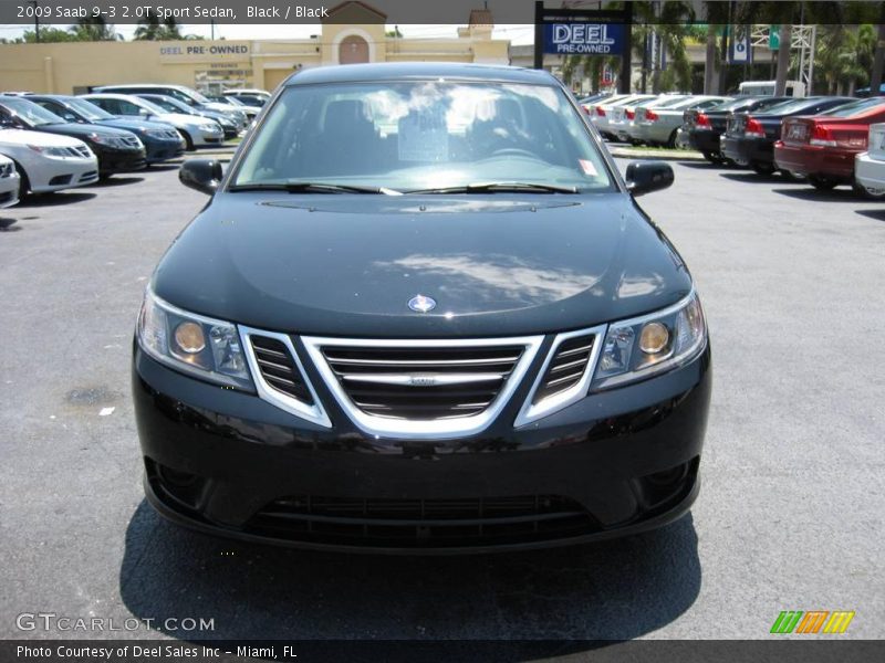 Black / Black 2009 Saab 9-3 2.0T Sport Sedan