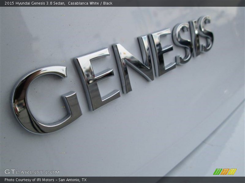 Casablanca White / Black 2015 Hyundai Genesis 3.8 Sedan