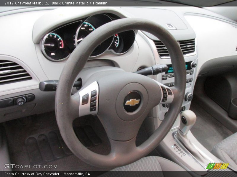 Black Granite Metallic / Titanium 2012 Chevrolet Malibu LS