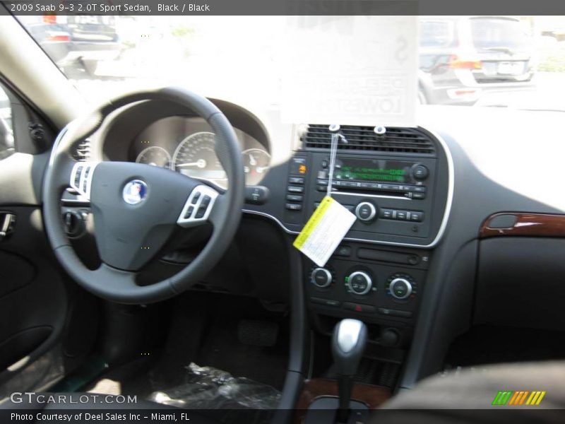 Black / Black 2009 Saab 9-3 2.0T Sport Sedan
