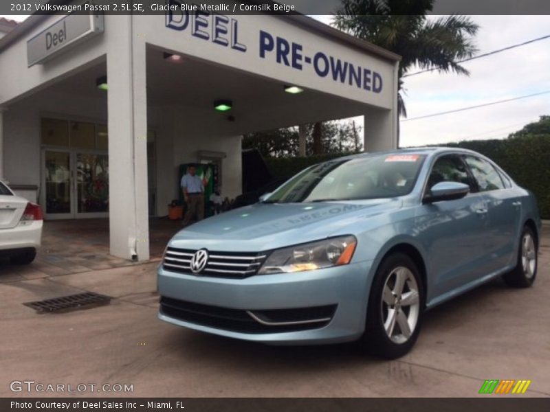 Glacier Blue Metallic / Cornsilk Beige 2012 Volkswagen Passat 2.5L SE