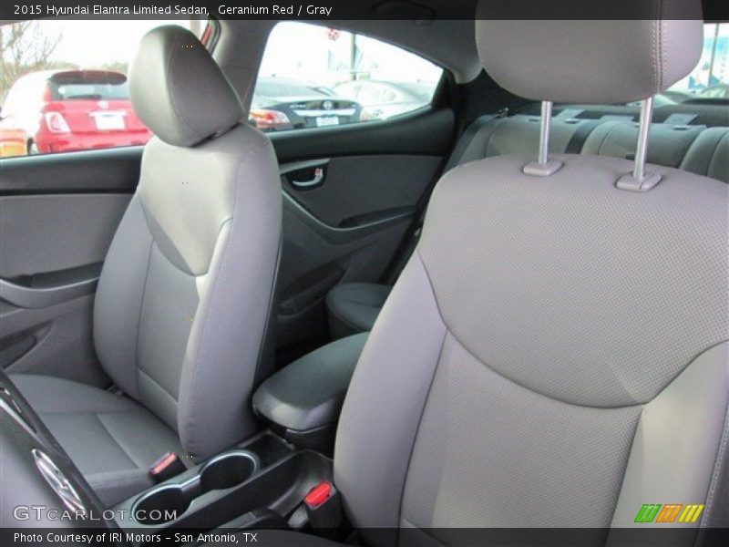 Geranium Red / Gray 2015 Hyundai Elantra Limited Sedan
