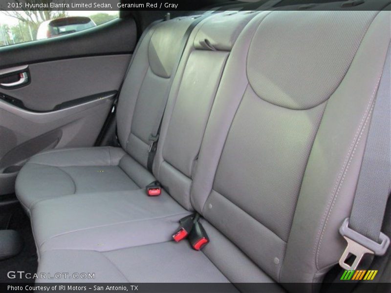 Geranium Red / Gray 2015 Hyundai Elantra Limited Sedan