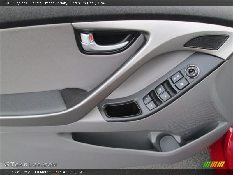 Geranium Red / Gray 2015 Hyundai Elantra Limited Sedan