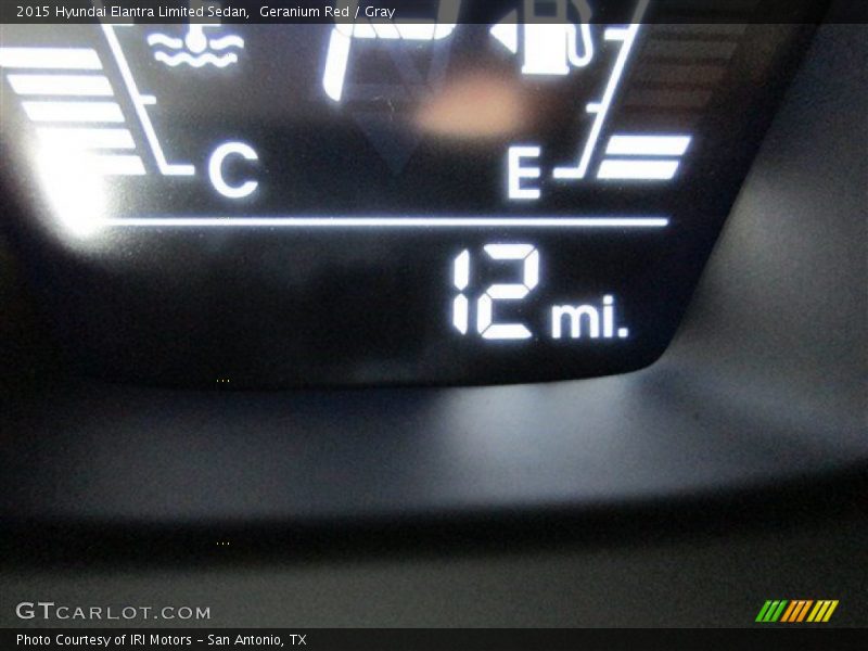 Geranium Red / Gray 2015 Hyundai Elantra Limited Sedan
