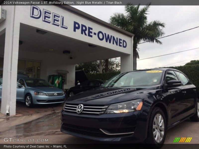 Night Blue Metallic / Titan Black 2014 Volkswagen Passat 1.8T Wolfsburg Edition