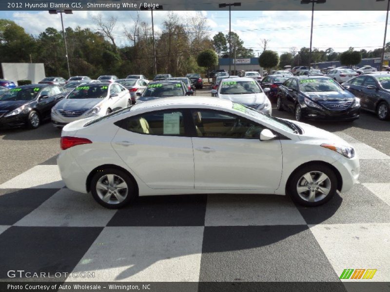 Shimmering White / Beige 2012 Hyundai Elantra GLS