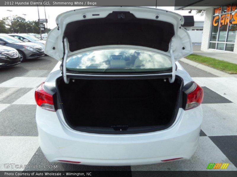 Shimmering White / Beige 2012 Hyundai Elantra GLS