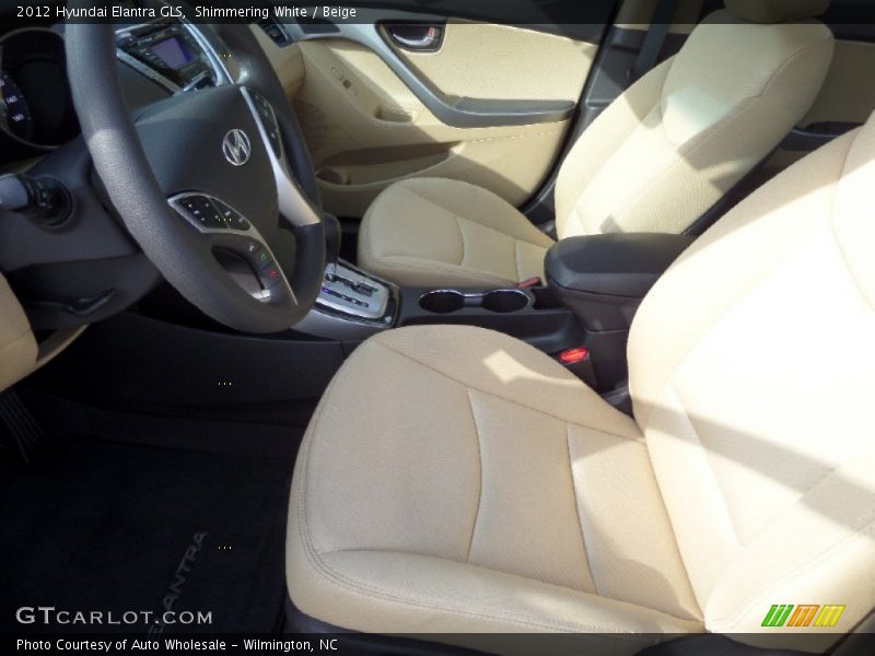 Shimmering White / Beige 2012 Hyundai Elantra GLS