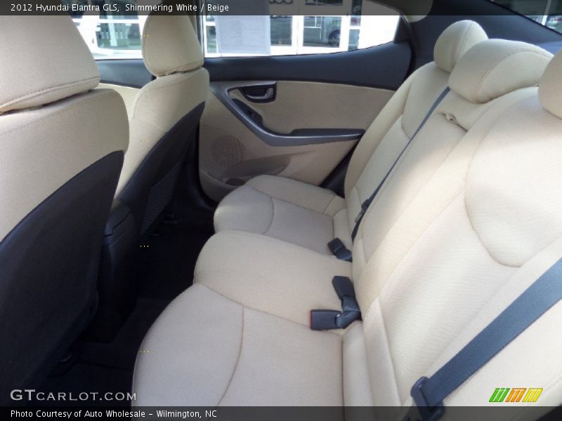 Shimmering White / Beige 2012 Hyundai Elantra GLS