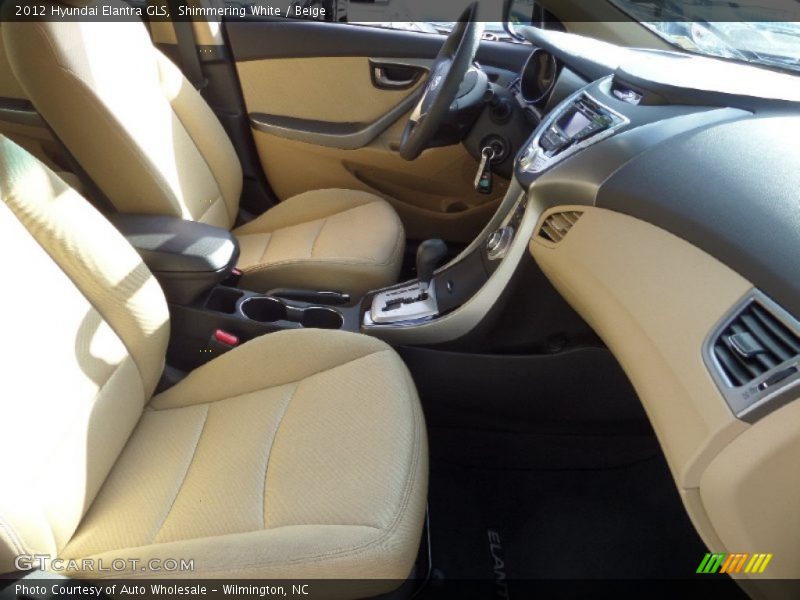 Shimmering White / Beige 2012 Hyundai Elantra GLS