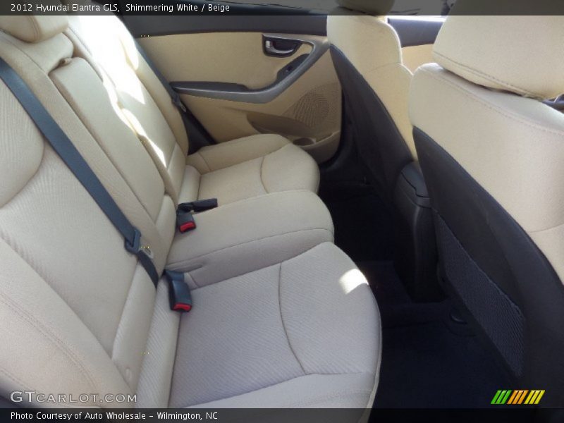 Shimmering White / Beige 2012 Hyundai Elantra GLS