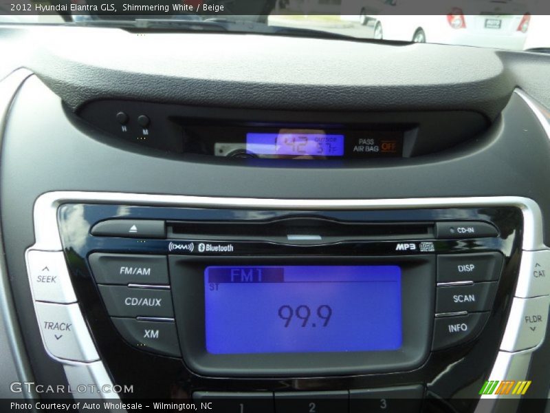 Shimmering White / Beige 2012 Hyundai Elantra GLS