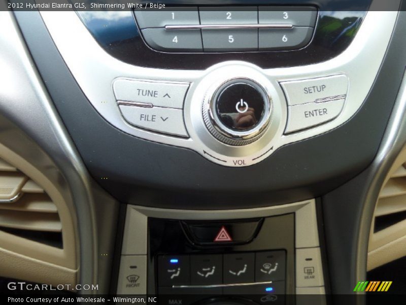 Shimmering White / Beige 2012 Hyundai Elantra GLS