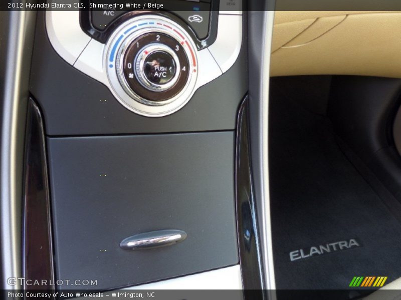 Shimmering White / Beige 2012 Hyundai Elantra GLS