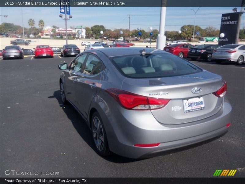 Titanium Gray Metallic / Gray 2015 Hyundai Elantra Limited Sedan