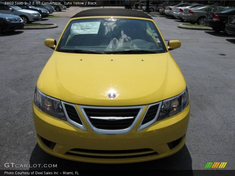 Lynx Yellow / Black 2009 Saab 9-3 2.0T Convertible