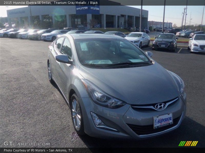 Titanium Gray Metallic / Black 2015 Hyundai Elantra SE Sedan